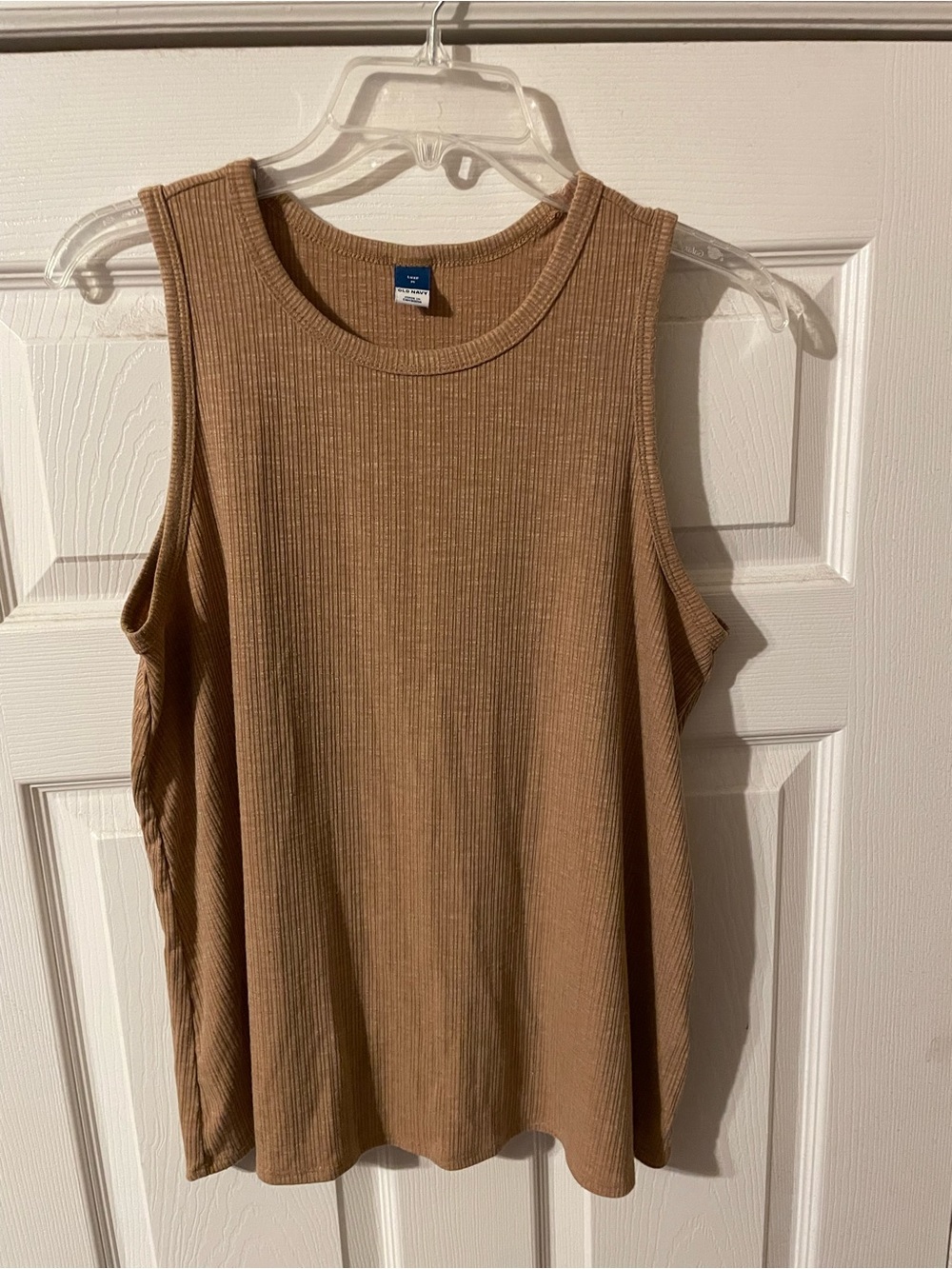 Old Navy Luxe Ribbed Tank Top Duo - Coral and Brown - Picture 3 of 9